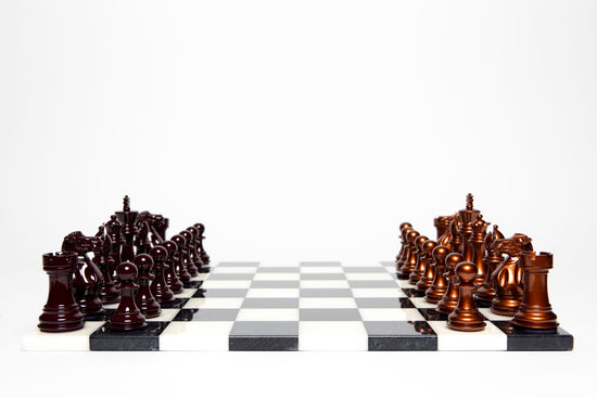 Luxury Bold Chess Set in Copper and Decadent Chocolate – Handcrafted by Purling