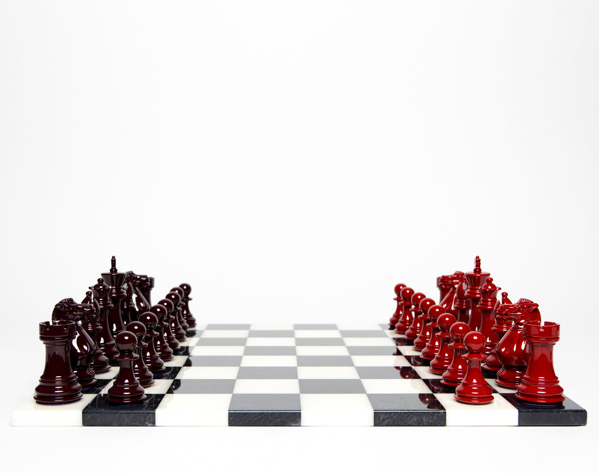 Luxury Bold Chess Set in Decadent Chocolate and Lava Falls – Handcrafted by Purling