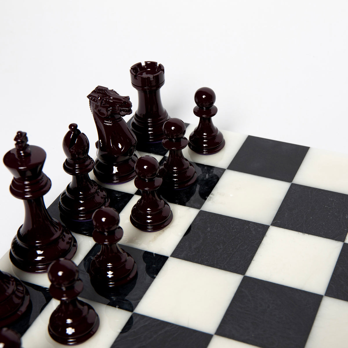 Luxury Bold Chess Set in Decadent Chocolate and Lava Falls – Handcrafted by Purling