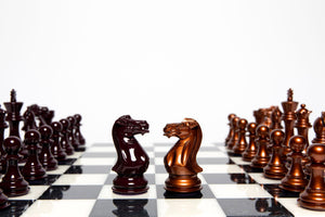 Luxury Bold Chess Set in Copper and Decadent Chocolate – Handcrafted by Purling