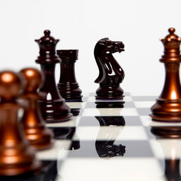 Luxury Bold Chess Set in Copper and Decadent Chocolate – Handcrafted by Purling