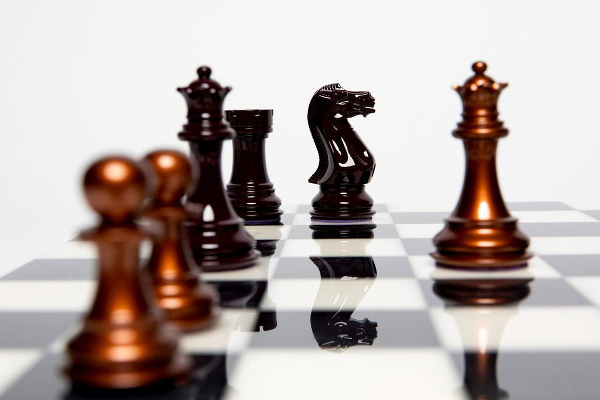 Luxury Bold Chess Set in Copper and Decadent Chocolate – Handcrafted by Purling