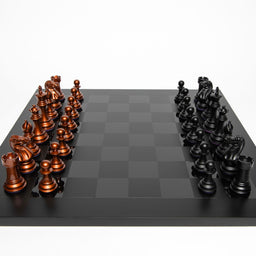 Midnight Match Chess Set in Copper and Matte Black – Handcrafted by Purling