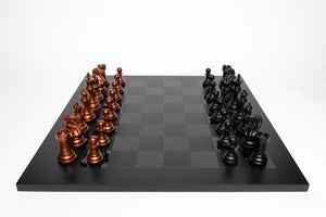 Midnight Match Chess Set in Copper and Matte Black – Handcrafted by Purling