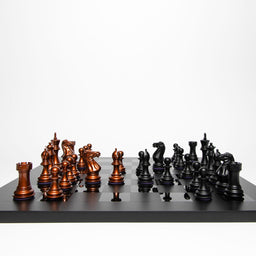 Midnight Match Chess Set in Copper and Matte Black – Handcrafted by Purling