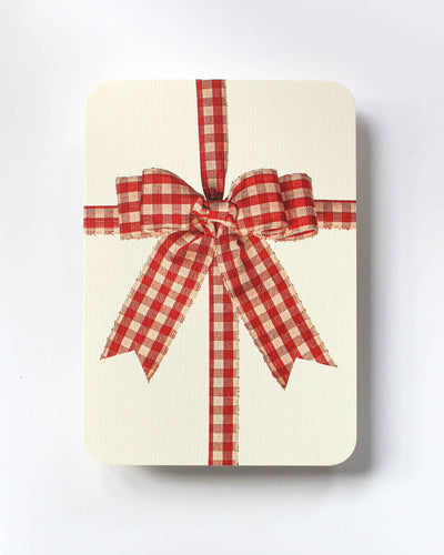 Gingham Bow Greeting Card | Birthday Card | Luxury Cards