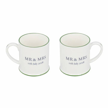 Mr & Mrs Personalised Espresso Mugs
