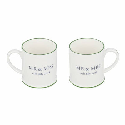 Mr & Mrs Personalised Espresso Mugs