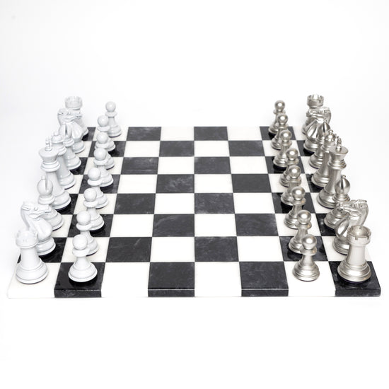 Bold Chess Set – Frost & Night Sky Edition, Handcrafted by Purling