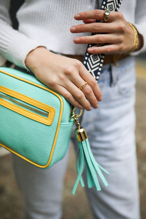 Blue & White Pattern Strap