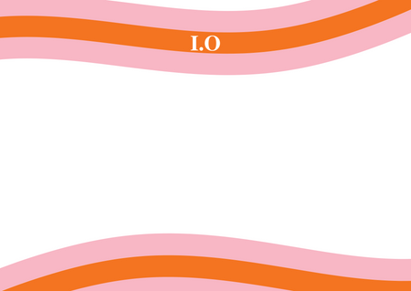 Pink and Orange Personalised Correspondence Cards
