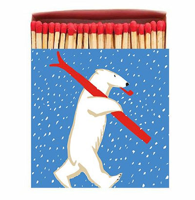 Skiing Polar Bear Matchbox