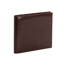 Mocha Brown Calf Leather Coin Purse Wallet
